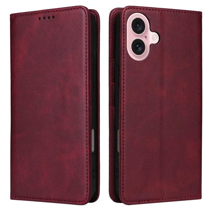 For iPhone 16 Case RFID Blocking Leather Phone Cover Magnetic Closing