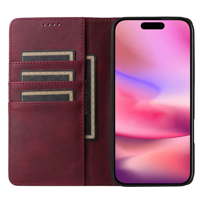 For iPhone 16 Case RFID Blocking Leather Phone Cover Magnetic Closing