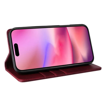 For iPhone 16 Case RFID Blocking Leather Phone Cover Magnetic Closing