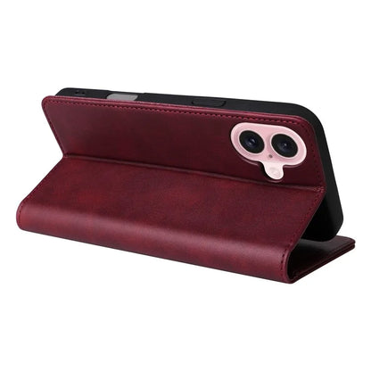For iPhone 16 Case RFID Blocking Leather Phone Cover Magnetic Closing