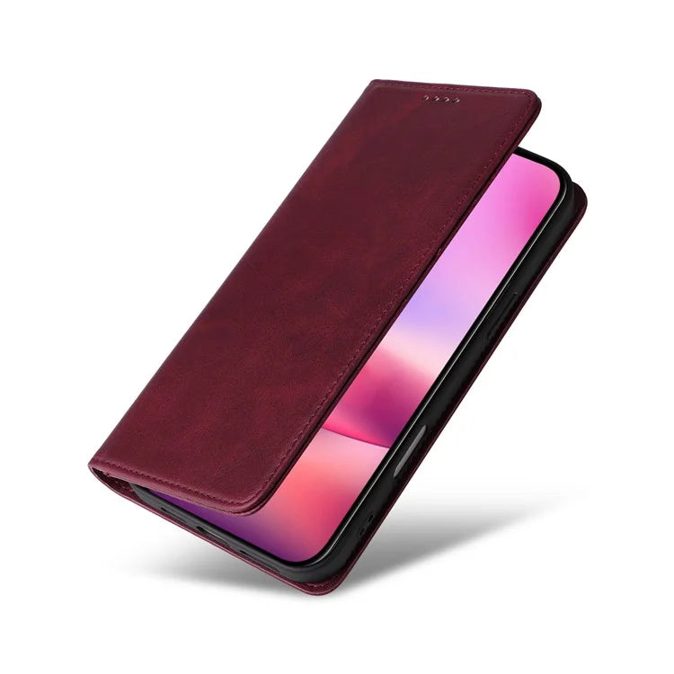 For iPhone 16 Case RFID Blocking Leather Phone Cover Magnetic Closing