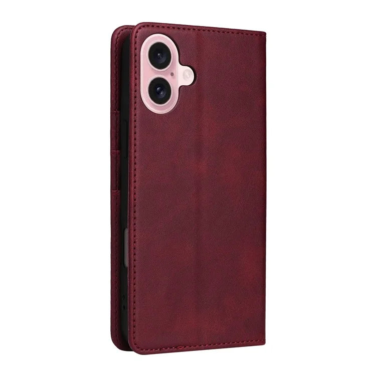 For iPhone 16 Case RFID Blocking Leather Phone Cover Magnetic Closing