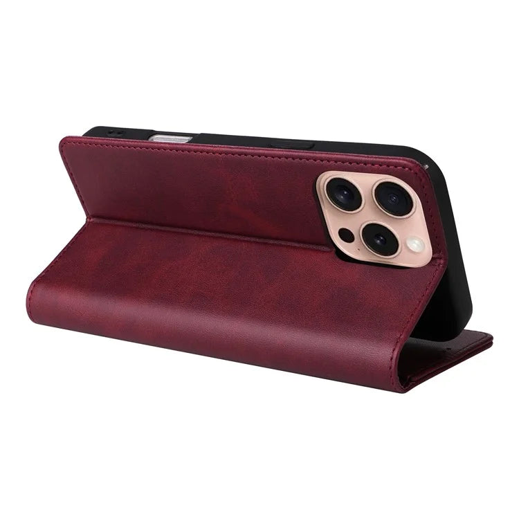 For iPhone 16 Pro Case RFID Blocking PU Leather Folio Flip Phone Cover