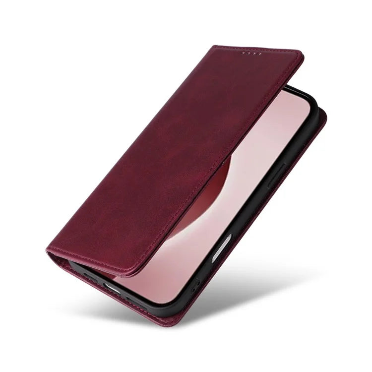 For iPhone 16 Pro Case RFID Blocking PU Leather Folio Flip Phone Cover