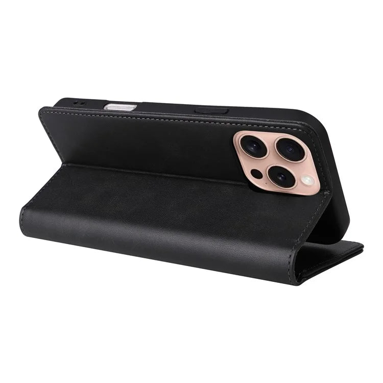 For iPhone 16 Pro Case RFID Blocking PU Leather Folio Flip Phone Cover
