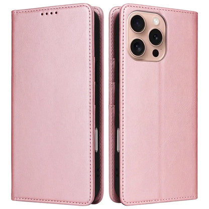 For iPhone 16 Pro Case RFID Blocking PU Leather Folio Flip Phone Cover