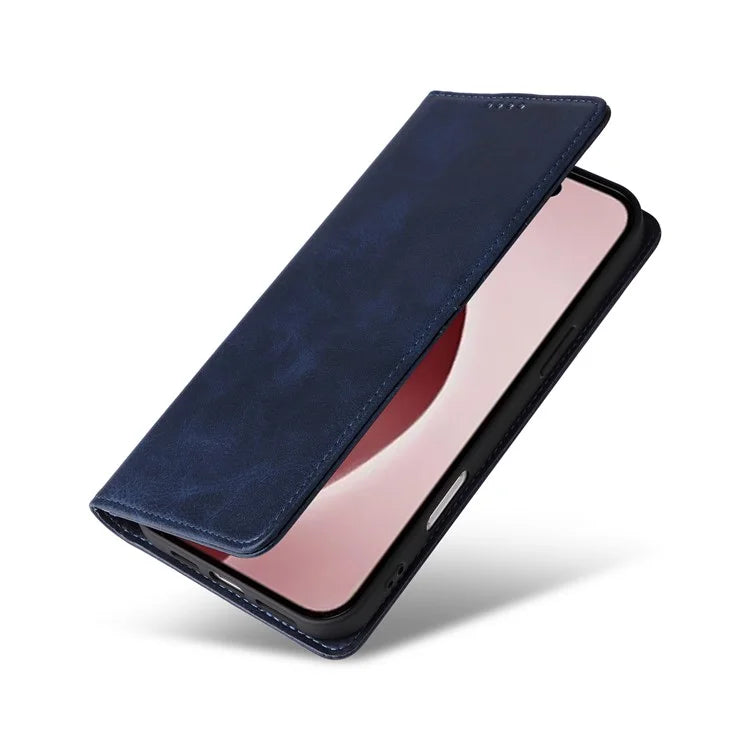 For iPhone 16 Pro Case RFID Blocking PU Leather Folio Flip Phone Cover