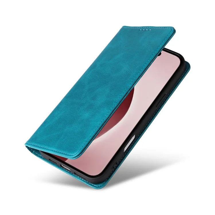 For iPhone 16 Pro Case RFID Blocking PU Leather Folio Flip Phone Cover