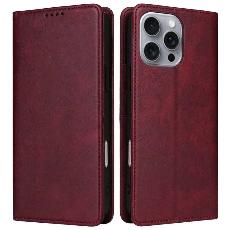 For iPhone 16 Pro Max Case PU Leather RFID Blocking Phone Cover Stand View