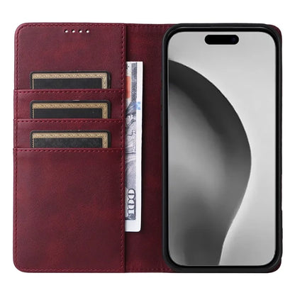 For iPhone 16 Pro Max Case PU Leather RFID Blocking Phone Cover Stand View