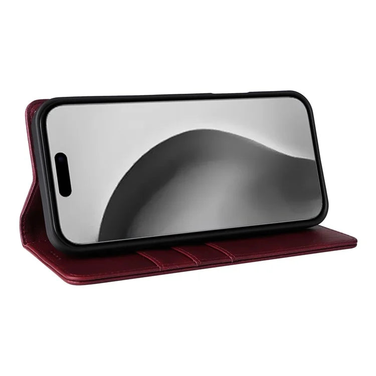 For iPhone 16 Pro Max Case PU Leather RFID Blocking Phone Cover Stand View