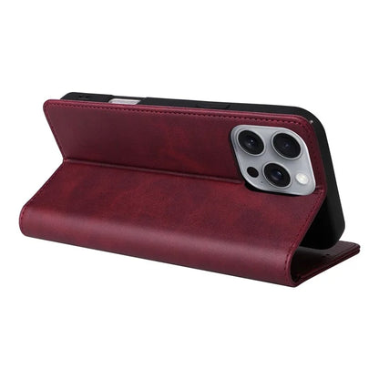 For iPhone 16 Pro Max Case PU Leather RFID Blocking Phone Cover Stand View