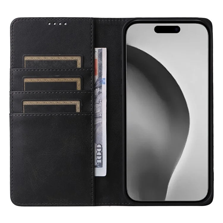 For iPhone 16 Pro Max Case PU Leather RFID Blocking Phone Cover Stand View