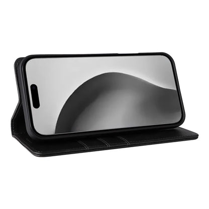 For iPhone 16 Pro Max Case PU Leather RFID Blocking Phone Cover Stand View