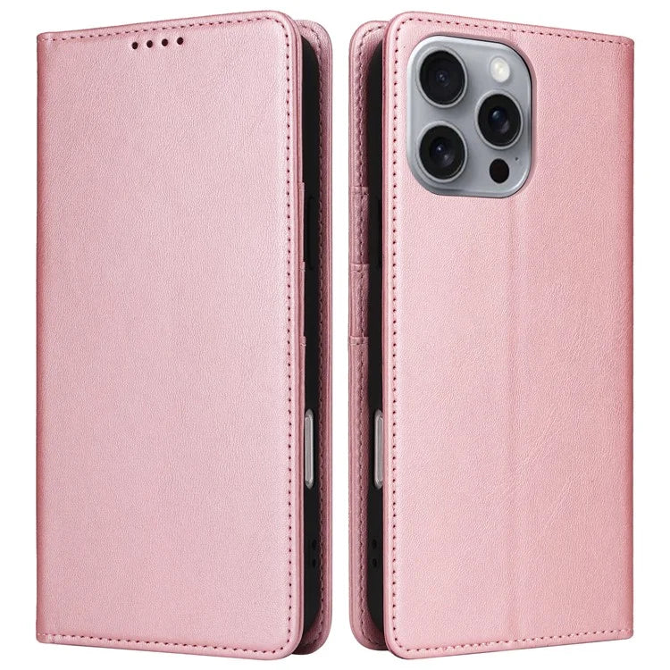 For iPhone 16 Pro Max Case PU Leather RFID Blocking Phone Cover Stand View
