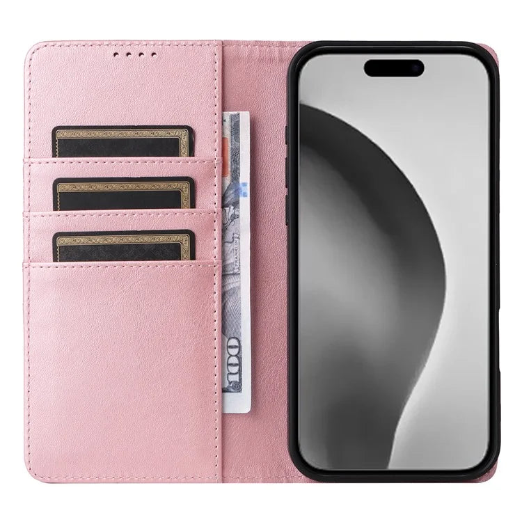 For iPhone 16 Pro Max Case PU Leather RFID Blocking Phone Cover Stand View