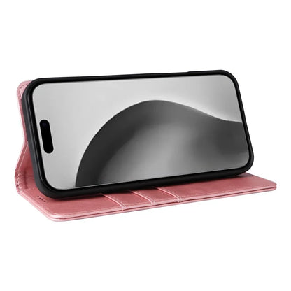 For iPhone 16 Pro Max Case PU Leather RFID Blocking Phone Cover Stand View