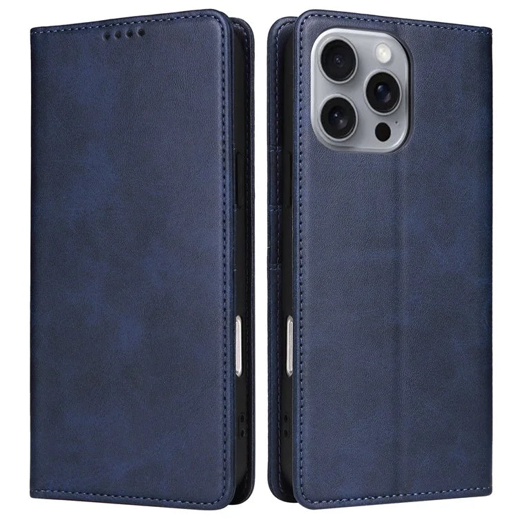 For iPhone 16 Pro Max Case PU Leather RFID Blocking Phone Cover Stand View