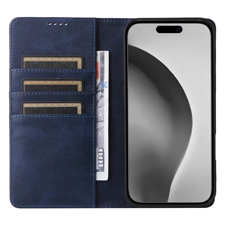 For iPhone 16 Pro Max Case PU Leather RFID Blocking Phone Cover Stand View