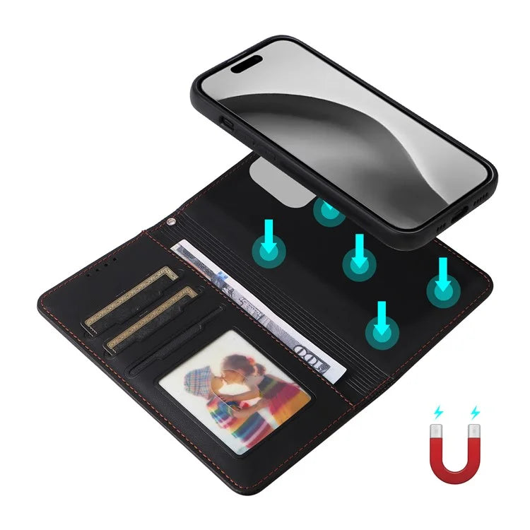 BETOPNICE 005 For iPhone 16 Pro Max Case Detachable 2-in-1 Leather Wallet Phone Cover