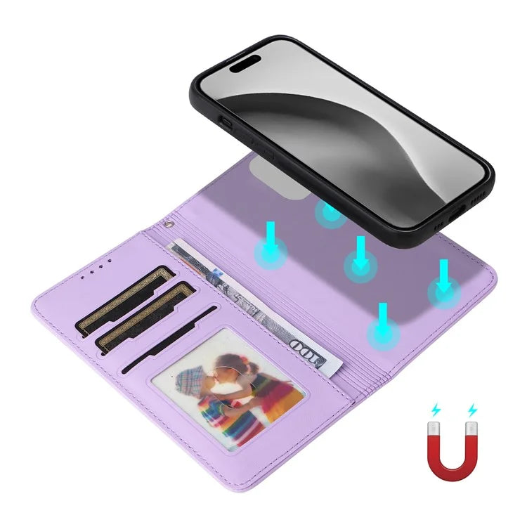 BETOPNICE 005 For iPhone 16 Pro Max Case Detachable 2-in-1 Leather Wallet Phone Cover