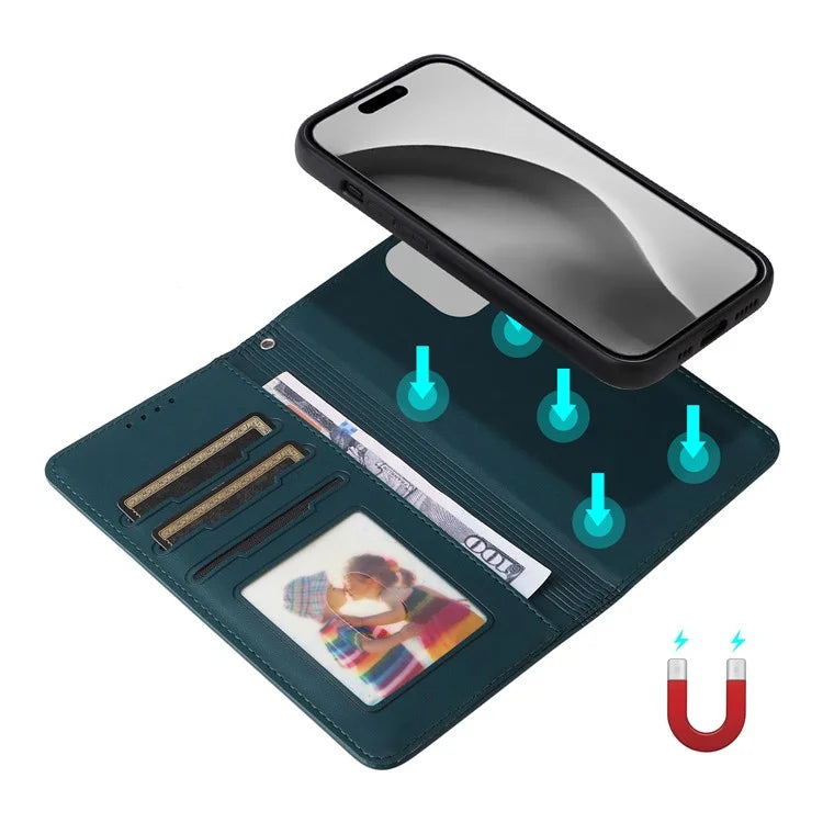 BETOPNICE 005 For iPhone 16 Pro Max Case Detachable 2-in-1 Leather Wallet Phone Cover