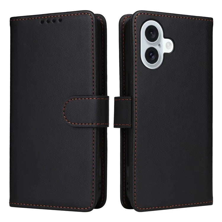 BETOPNICE 005 For iPhone 16 Plus Case PU Leather Detachable Phone Cover