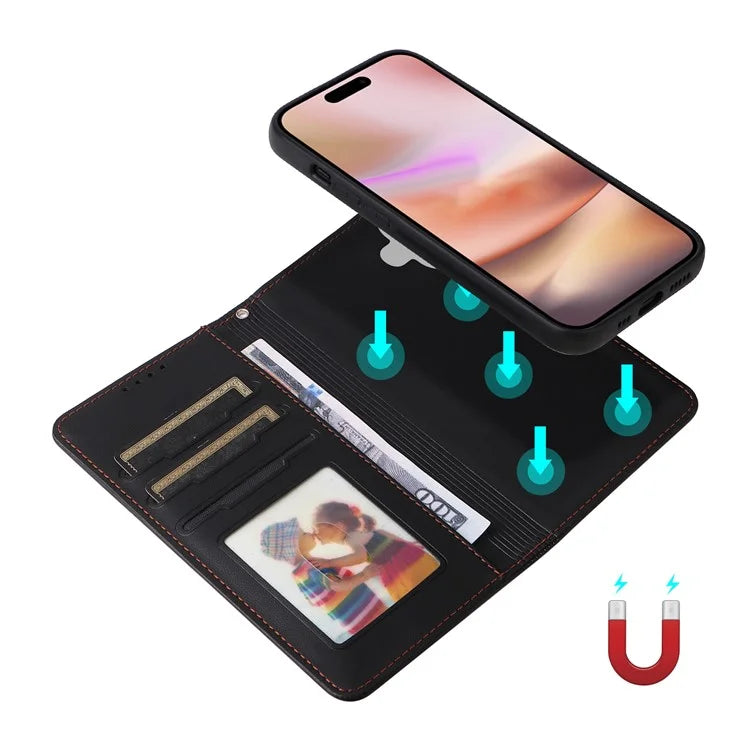 BETOPNICE 005 For iPhone 16 Plus Case PU Leather Detachable Phone Cover