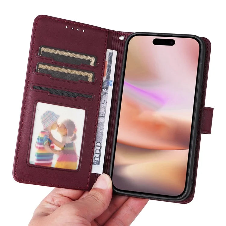 BETOPNICE 005 For iPhone 16 Plus Case PU Leather Detachable Phone Cover