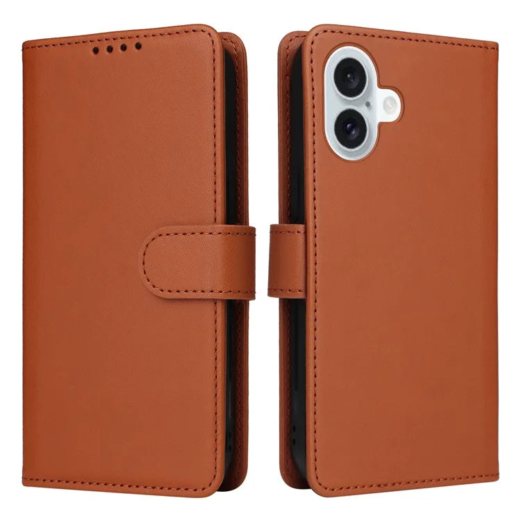 BETOPNICE 005 For iPhone 16 Plus Case PU Leather Detachable Phone Cover