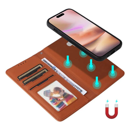 BETOPNICE 005 For iPhone 16 Plus Case PU Leather Detachable Phone Cover