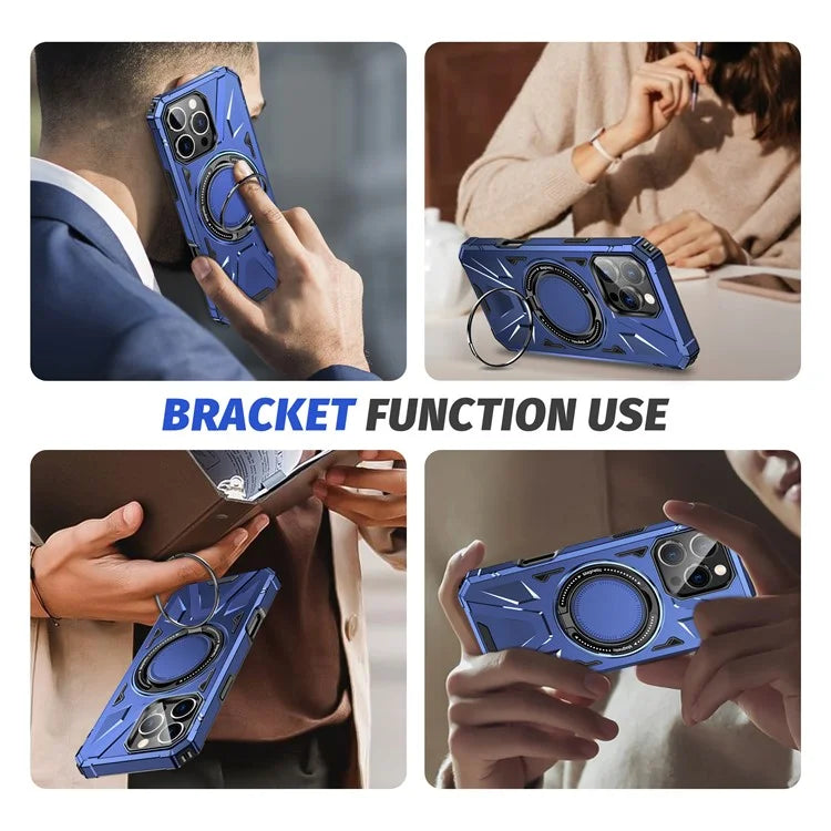 For iPhone 16 Pro Max Case Compatible with MagSafe TPU+PC Kickstand Phone Cover