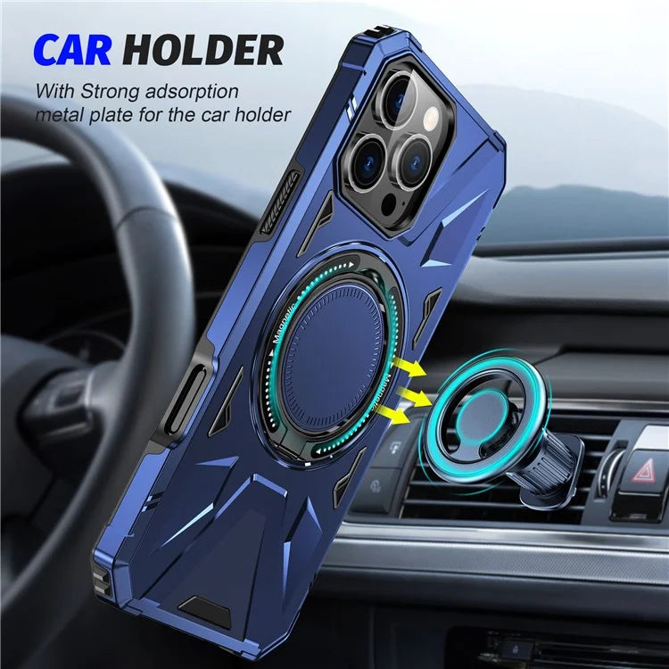 For iPhone 16 Pro Max Case Compatible with MagSafe TPU+PC Kickstand Phone Cover