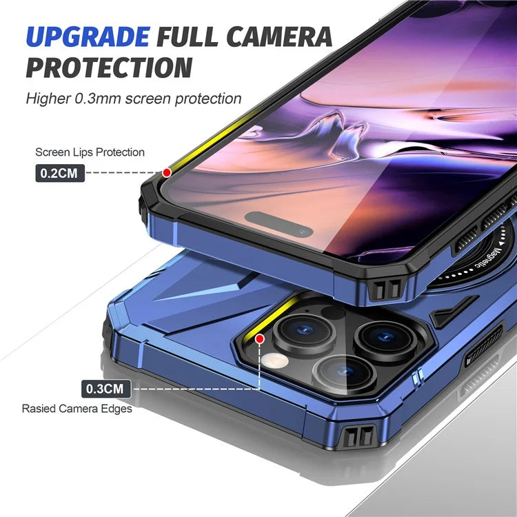 For iPhone 16 Pro Max Case Compatible with MagSafe TPU+PC Kickstand Phone Cover