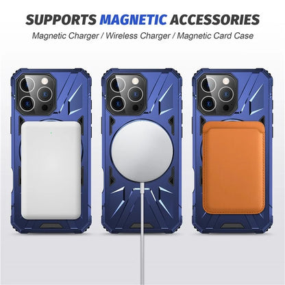 For iPhone 16 Pro Max Case Compatible with MagSafe TPU+PC Kickstand Phone Cover