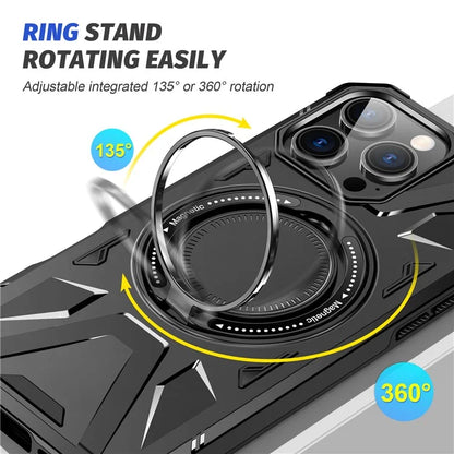 For iPhone 16 Pro Max Case Compatible with MagSafe TPU+PC Kickstand Phone Cover