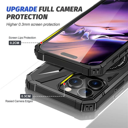 For iPhone 16 Pro Max Case Compatible with MagSafe TPU+PC Kickstand Phone Cover