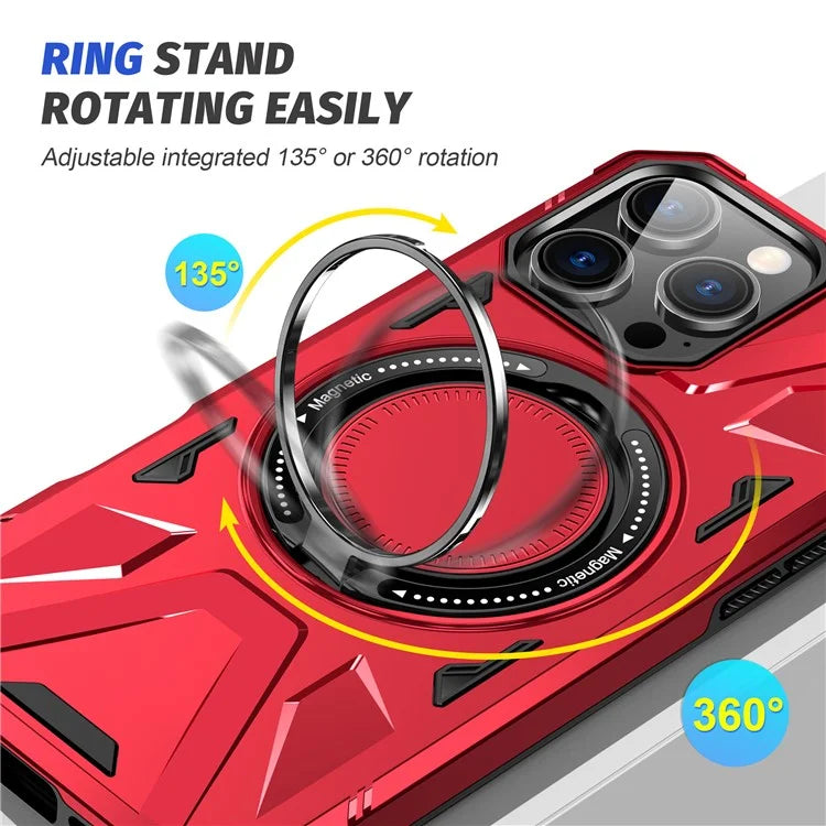 For iPhone 16 Pro Max Case Compatible with MagSafe TPU+PC Kickstand Phone Cover