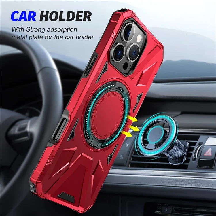 For iPhone 16 Pro Max Case Compatible with MagSafe TPU+PC Kickstand Phone Cover