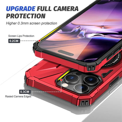For iPhone 16 Pro Max Case Compatible with MagSafe TPU+PC Kickstand Phone Cover
