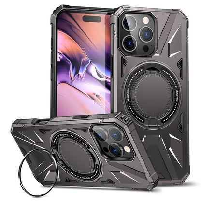 For iPhone 16 Pro Max Case Compatible with MagSafe TPU+PC Kickstand Phone Cover