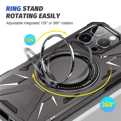 For iPhone 16 Pro Max Case Compatible with MagSafe TPU+PC Kickstand Phone Cover