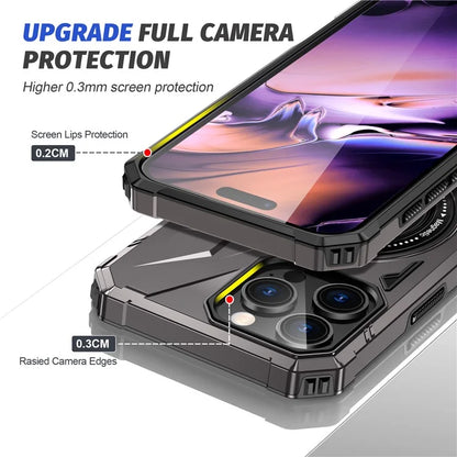 For iPhone 16 Pro Max Case Compatible with MagSafe TPU+PC Kickstand Phone Cover