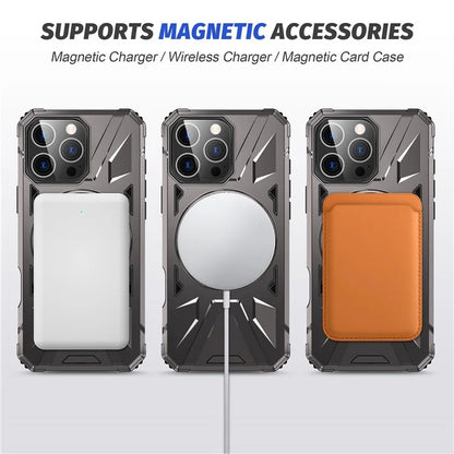 For iPhone 16 Pro Max Case Compatible with MagSafe TPU+PC Kickstand Phone Cover