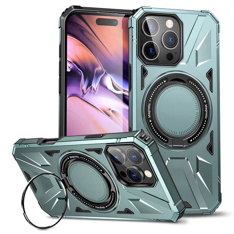 For iPhone 16 Pro Max Case Compatible with MagSafe TPU+PC Kickstand Phone Cover