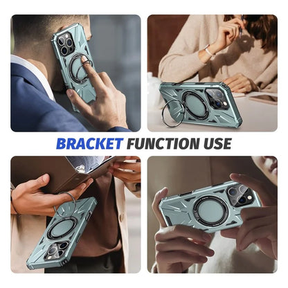 For iPhone 16 Pro Max Case Compatible with MagSafe TPU+PC Kickstand Phone Cover