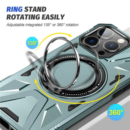 For iPhone 16 Pro Max Case Compatible with MagSafe TPU+PC Kickstand Phone Cover
