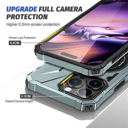 For iPhone 16 Pro Max Case Compatible with MagSafe TPU+PC Kickstand Phone Cover