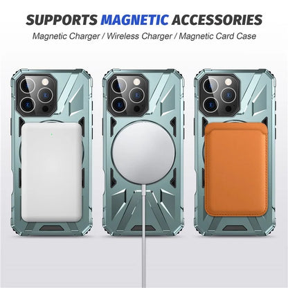 For iPhone 16 Pro Max Case Compatible with MagSafe TPU+PC Kickstand Phone Cover
