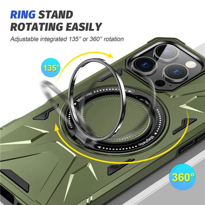 For iPhone 16 Pro Max Case Compatible with MagSafe TPU+PC Kickstand Phone Cover